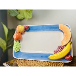 20th Century Trompe l'Oeil‎ Fruit Motif Serving Platter